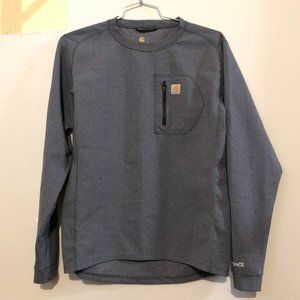 Carhartt thick long sleeve shirt with zippered chest pocket, Mens size medium